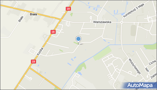 Radzyń Podlaski, Łąkowa, mapa Radzyń Podlaski