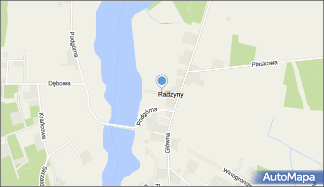 Radzyny, Łąkowa, mapa Radzyny