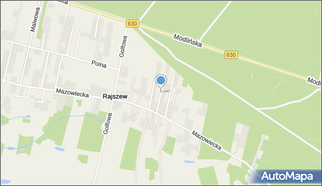 Rajszew, Lawendowa, mapa Rajszew