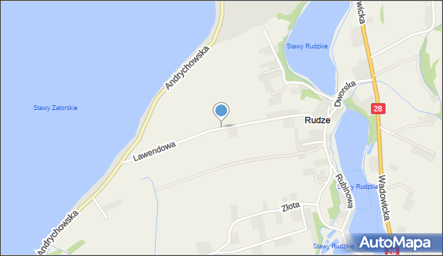 Rudze, Lawendowa, mapa Rudze