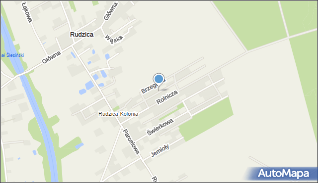 Rudzica gmina Kramsk, Łanowa, mapa Rudzica gmina Kramsk