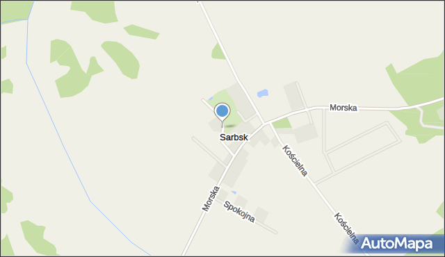 Sarbsk, Łąkowa, mapa Sarbsk