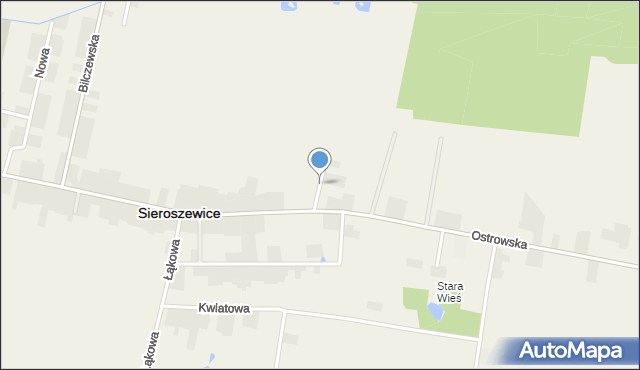 Sieroszewice, Lawendowa, mapa Sieroszewice