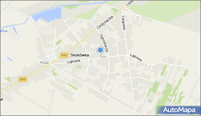 Skokówka, Łąkowa, mapa Skokówka