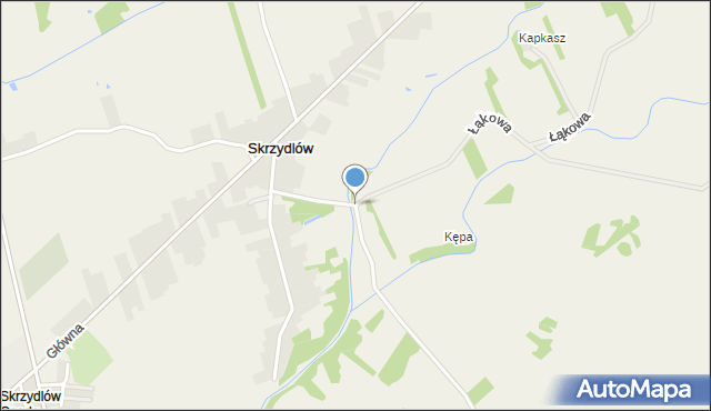 Skrzydlów, Łąkowa, mapa Skrzydlów