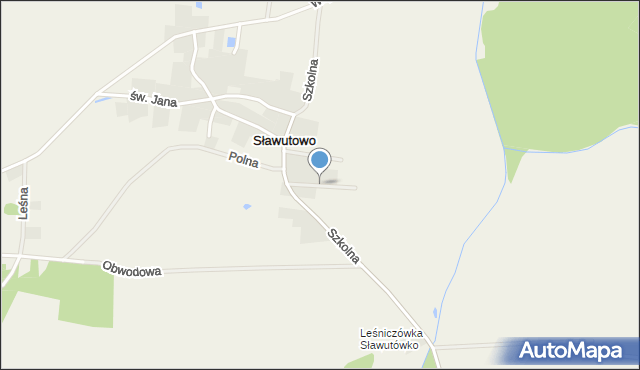 Sławutowo, Łąkowa, mapa Sławutowo