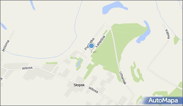 Słopsk, Łabędzia, mapa Słopsk