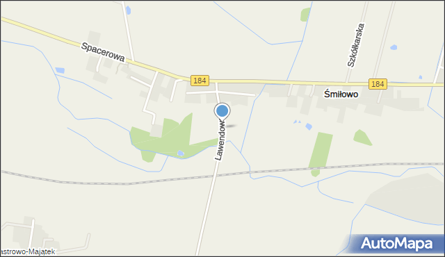 Śmiłowo gmina Szamotuły, Lawendowa, mapa Śmiłowo gmina Szamotuły