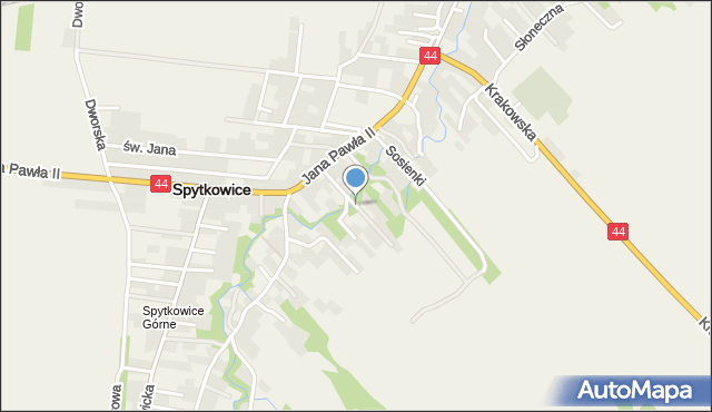 Spytkowice powiat wadowicki, Łany, mapa Spytkowice powiat wadowicki