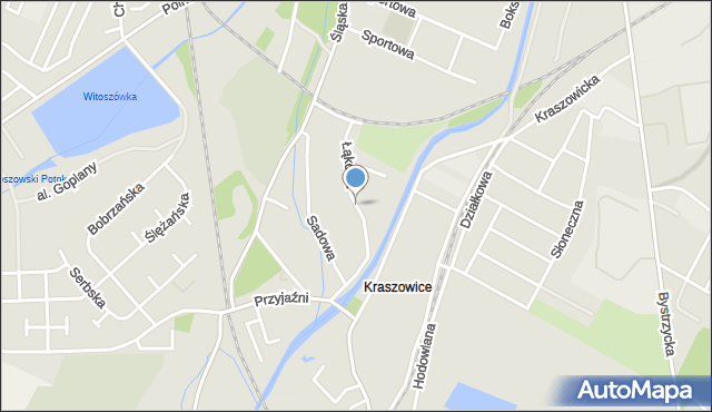 Świdnica, Łąkowa, mapa Świdnicy
