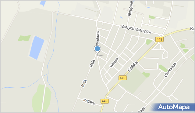 Syców, Lawendowa, mapa Syców