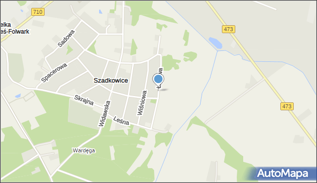 Szadkowice-Ogrodzim, Łąkowa, mapa Szadkowice-Ogrodzim