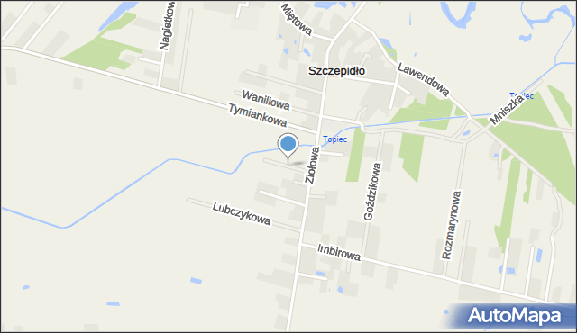 Szczepidło, Laurowa, mapa Szczepidło