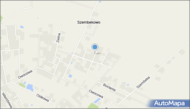 Szembekowo, Lawendowa, mapa Szembekowo