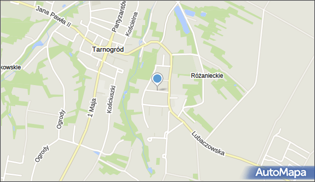 Tarnogród, Lawendowa, mapa Tarnogród