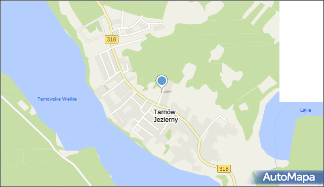 Tarnów Jezierny, Łąkowa, mapa Tarnów Jezierny