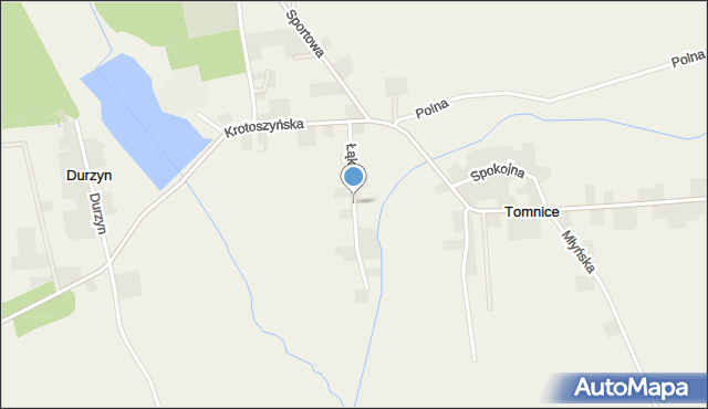 Tomnice, Łąkowa, mapa Tomnice