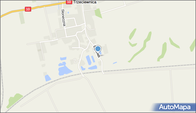 Trzeciewnica, Łąkowa, mapa Trzeciewnica