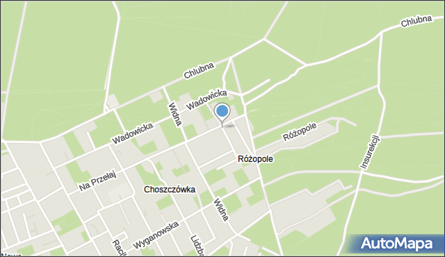 Warszawa, Łazanowicka, mapa Warszawy