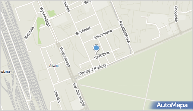 Warszawa, Łąkocińska, mapa Warszawy