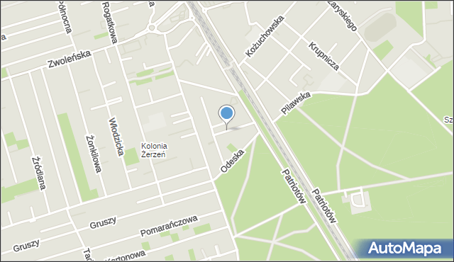 Warszawa, Łańcucka, mapa Warszawy