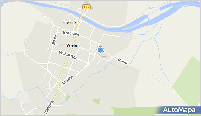 Wieleń powiat czarnkowsko-trzcianecki, Łąkowa, mapa Wieleń powiat czarnkowsko-trzcianecki