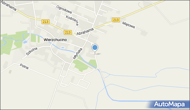 Wierzchucino, Łąkowa, mapa Wierzchucino