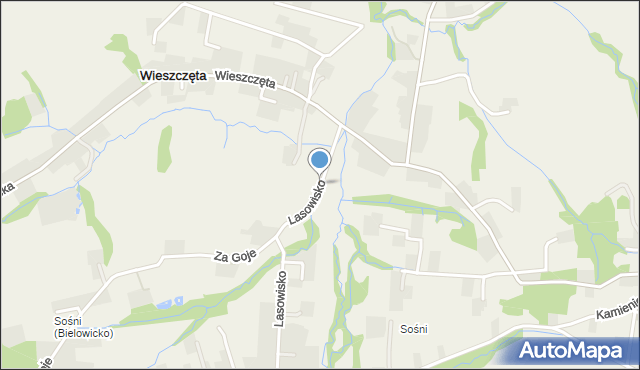 Wieszczęta, Lasowisko, mapa Wieszczęta