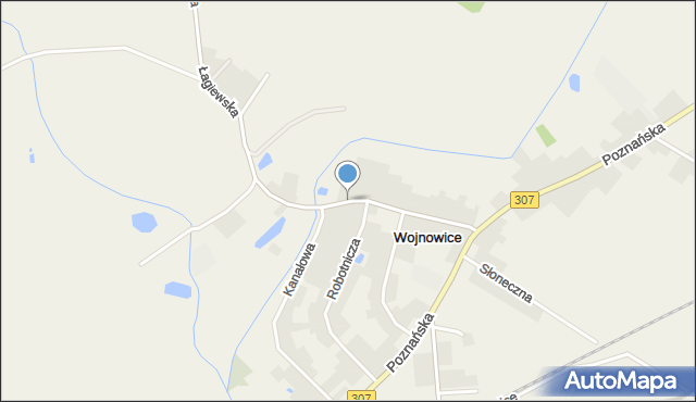 Wojnowice gmina Opalenica, Łagiewska, mapa Wojnowice gmina Opalenica