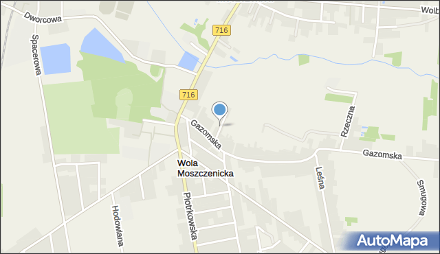 Wola Moszczenicka, Łąkowa, mapa Wola Moszczenicka