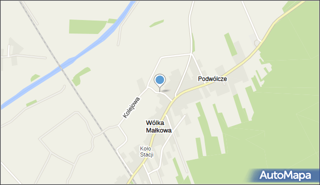 Wólka Małkowa, Łąkowa, mapa Wólka Małkowa