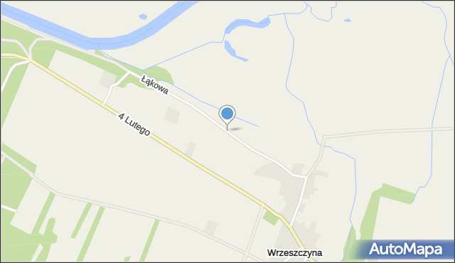 Wrzeszczyna, Łąkowa, mapa Wrzeszczyna