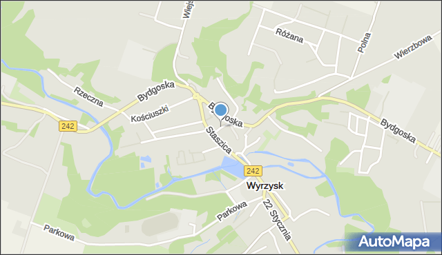 Wyrzysk, Łączna, mapa Wyrzysk