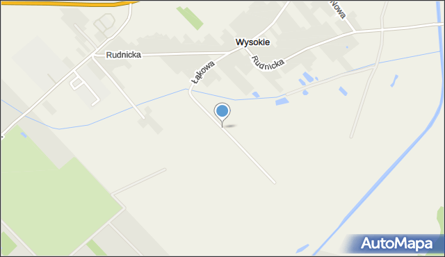 Wysokie gmina Międzyrzec Podlaski, Łąkowa, mapa Wysokie gmina Międzyrzec Podlaski