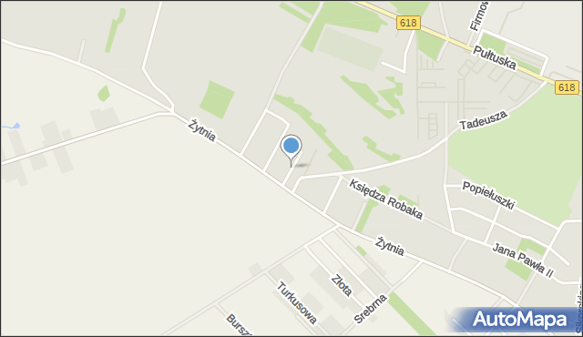 Wyszków, Lazurowa, mapa Wyszków