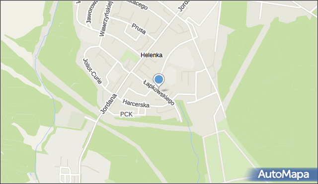 Zabrze, Łapkowskiego Józefa, mapa Zabrza