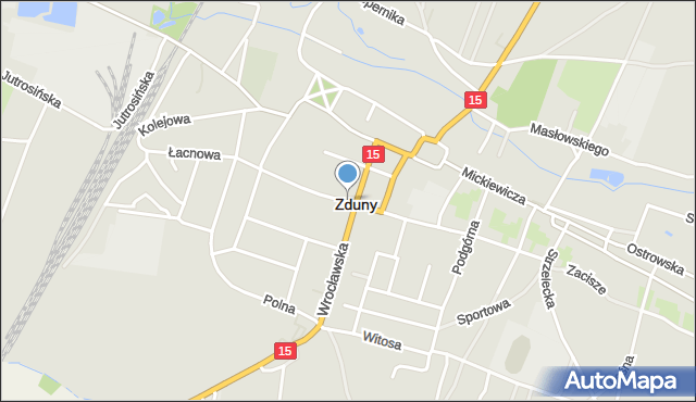 Zduny powiat krotoszyński, Łacnowa, mapa Zduny powiat krotoszyński