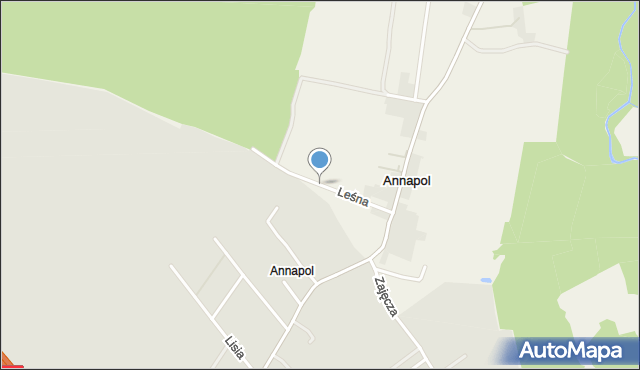 Annapol, Leśna, mapa Annapol