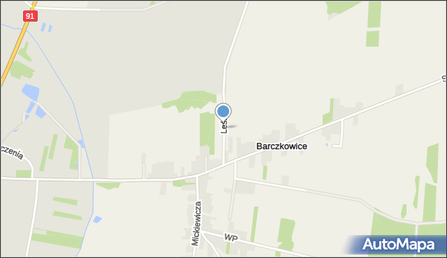 Barczkowice, Leśna, mapa Barczkowice