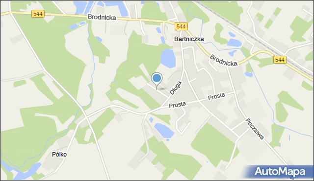 Bartniczka, Leśna, mapa Bartniczka