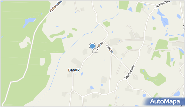 Barwik, Leśna, mapa Barwik