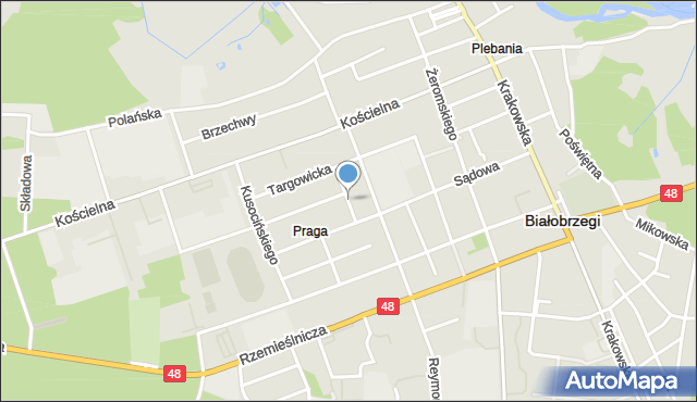 Białobrzegi, Leśna, mapa Białobrzegi