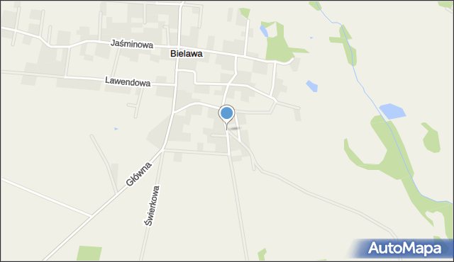 Bielawa gmina Długołęka, Leśna, mapa Bielawa gmina Długołęka