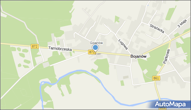 Bojanów powiat stalowowolski, Łęgowa, mapa Bojanów powiat stalowowolski