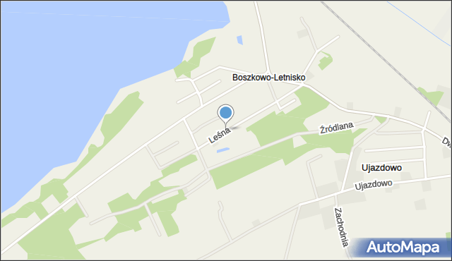 Boszkowo-Letnisko, Leśna, mapa Boszkowo-Letnisko