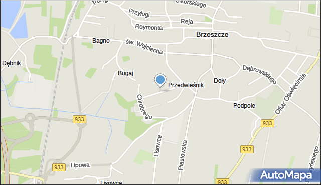 Brzeszcze, Legionów, mapa Brzeszcze