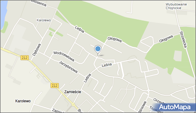 Chojnice, Leśna, mapa Chojnic