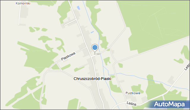 Chruszczobród-Piaski, Leśna, mapa Chruszczobród-Piaski