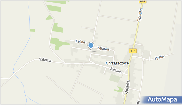 Chrząszczyce, Leśna, mapa Chrząszczyce