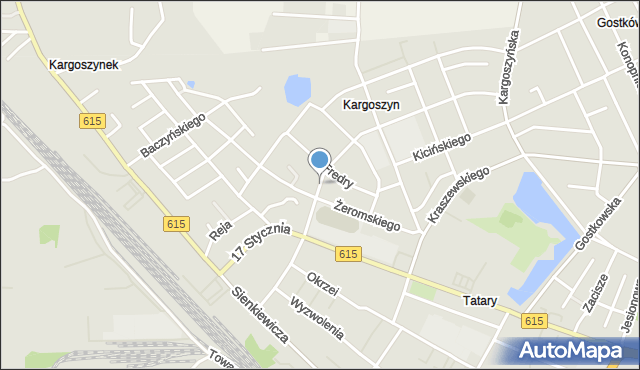 Ciechanów, Letnia, mapa Ciechanów